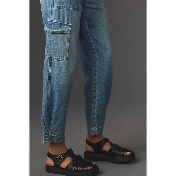 PISTOLA Josephine High-Rise Tapered Cargo Jeans Paradigm Mid Wash Women's 26 - Picture 11 of 15